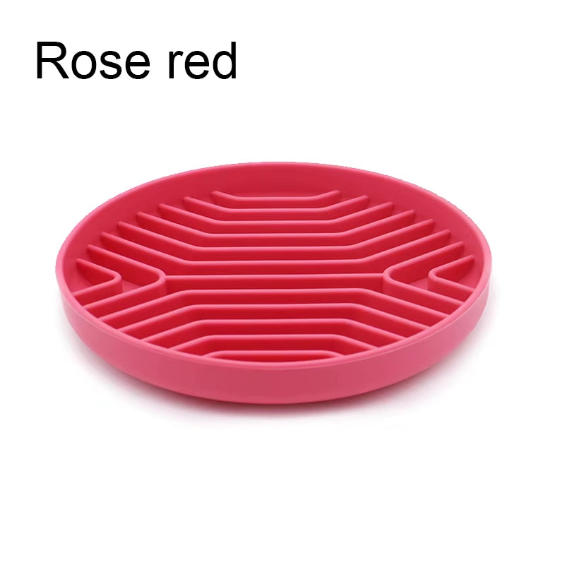 Pet Placemat Cat Slow Feeding Mat Dog Lick Mats Silicone Pet Eating Slowly Food Bowl Puppy Bath Distracted Licking Plate Cutlery