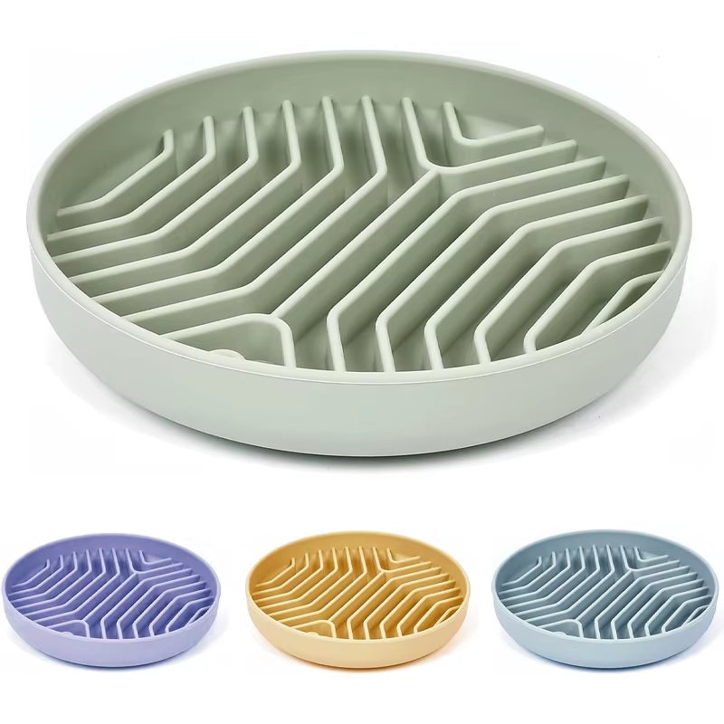 Pet Placemat Cat Slow Feeding Mat Dog Lick Mats Silicone Pet Eating Slowly Food Bowl Puppy Bath Distracted Licking Plate Cutlery