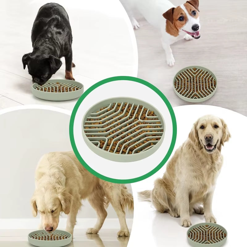 Pet Placemat Cat Slow Feeding Mat Dog Lick Mats Silicone Pet Eating Slowly Food Bowl Puppy Bath Distracted Licking Plate Cutlery