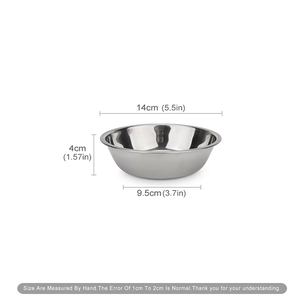 Dog Bowl Stainless Steel Pet Feeding Bowl Cat Food Drinking Feeder Bowl Durable Cheap for Small Medium Big Dogs