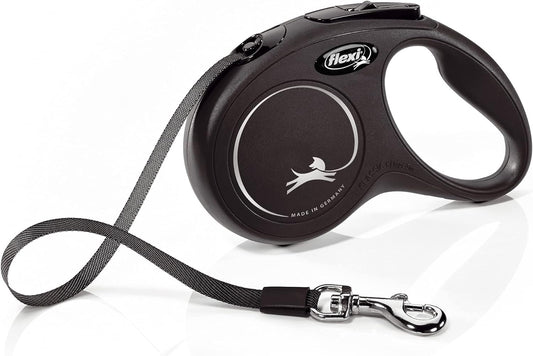 , Laisse Chien Enrouleur Sangle New Classic 5M, Chiens Jusqu'À 15 Kg, Système De Guidage Perfectionné, Ergonomique Et Moderne, Made in Germany - S - 5M - 15Kg