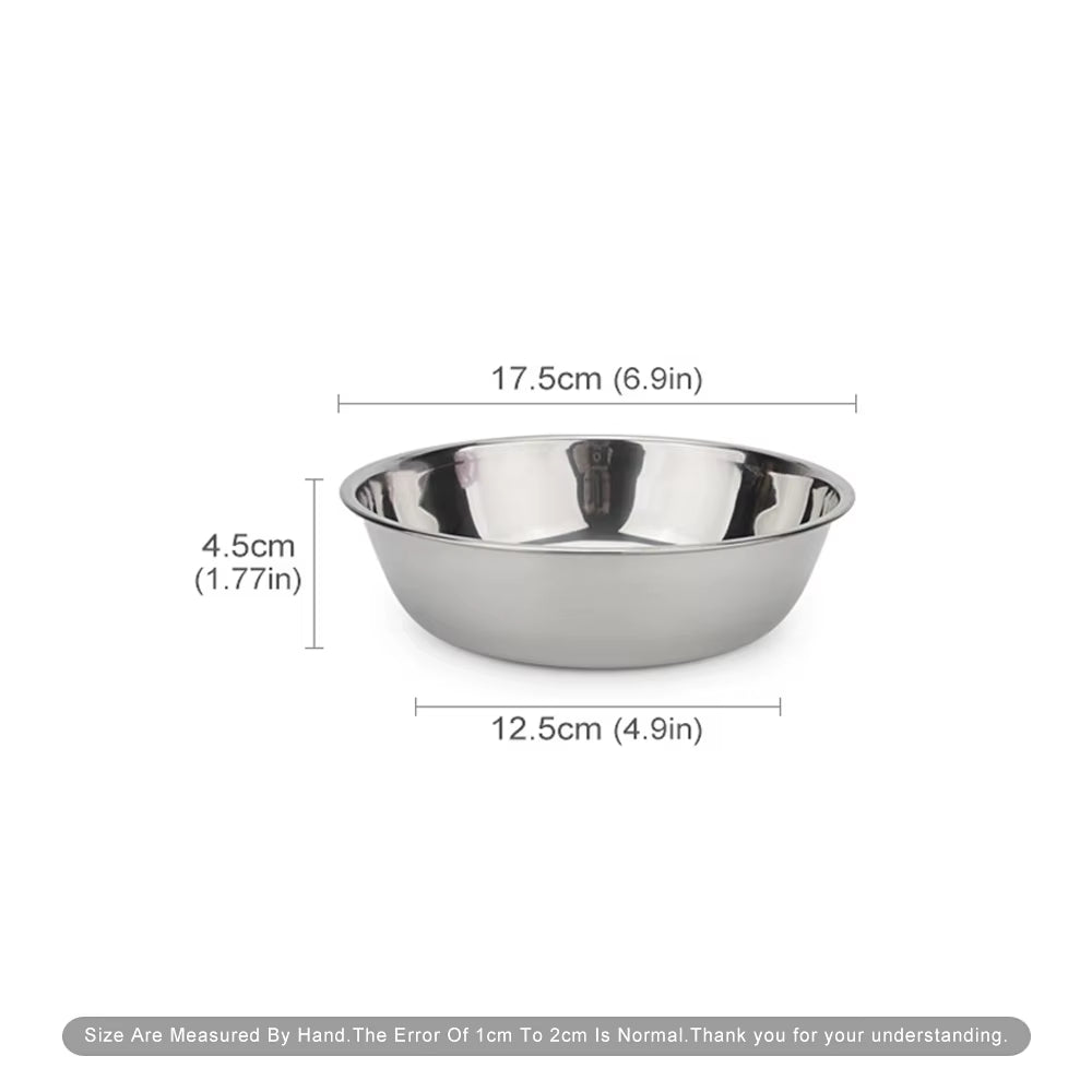 Dog Bowl Stainless Steel Pet Feeding Bowl Cat Food Drinking Feeder Bowl Durable Cheap for Small Medium Big Dogs