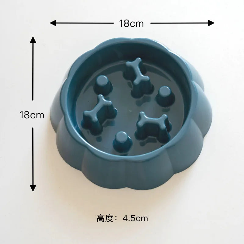 Pet Supplies Color Slow Feeder Cat Bowl Anti-Choking Plastic Dog Puzzle Food Bowl, Dog Water Basin for Anxiety Relief