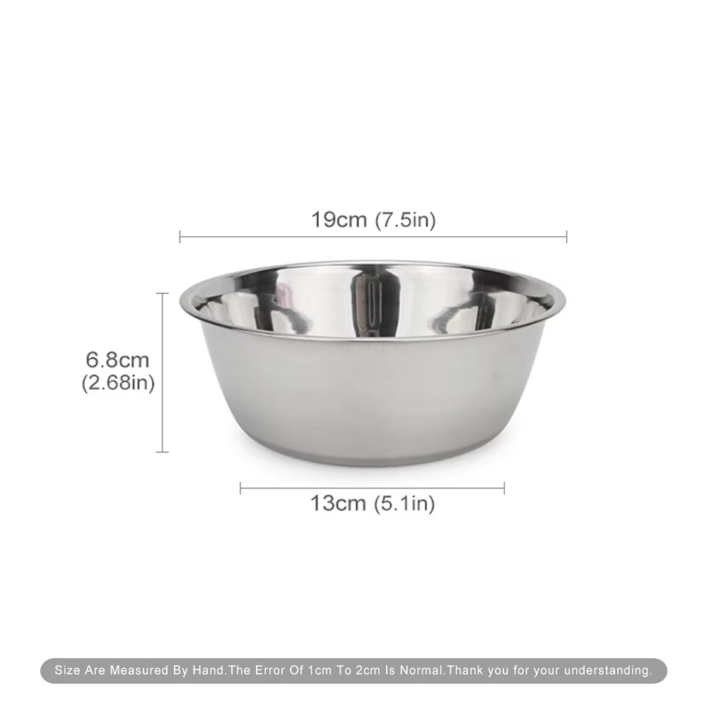 Dog Bowl Stainless Steel Pet Feeding Bowl Cat Food Drinking Feeder Bowl Durable Cheap for Small Medium Big Dogs