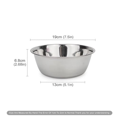 Dog Bowl Stainless Steel Pet Feeding Bowl Cat Food Drinking Feeder Bowl Durable Cheap for Small Medium Big Dogs