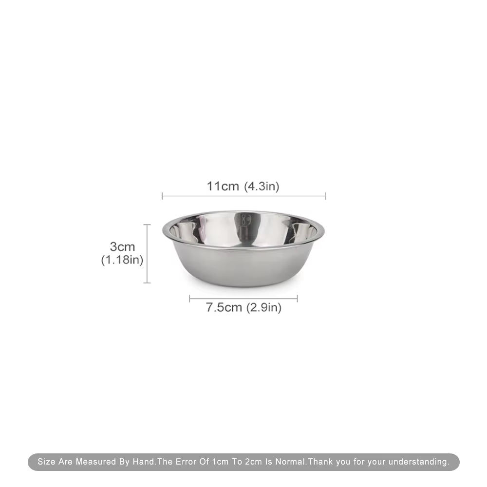 Dog Bowl Stainless Steel Pet Feeding Bowl Cat Food Drinking Feeder Bowl Durable Cheap for Small Medium Big Dogs