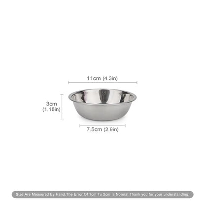 Dog Bowl Stainless Steel Pet Feeding Bowl Cat Food Drinking Feeder Bowl Durable Cheap for Small Medium Big Dogs
