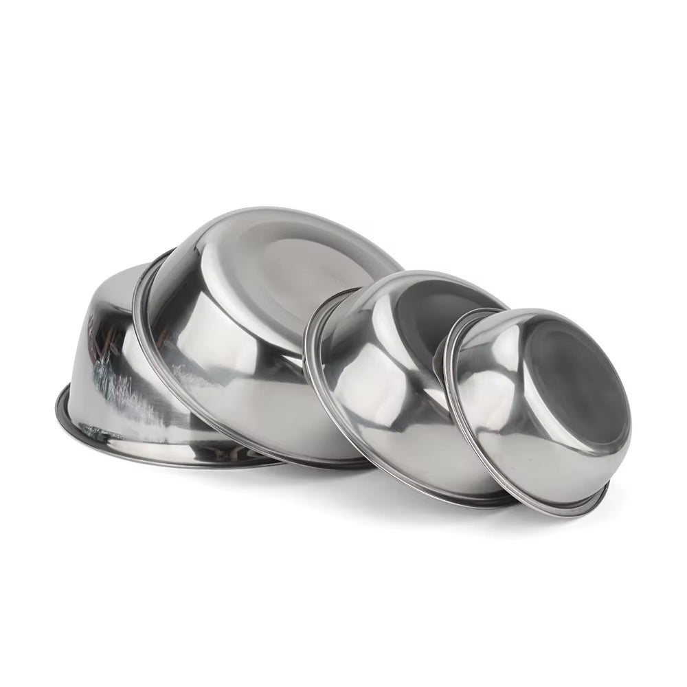 Dog Bowl Stainless Steel Pet Feeding Bowl Cat Food Drinking Feeder Bowl Durable Cheap for Small Medium Big Dogs